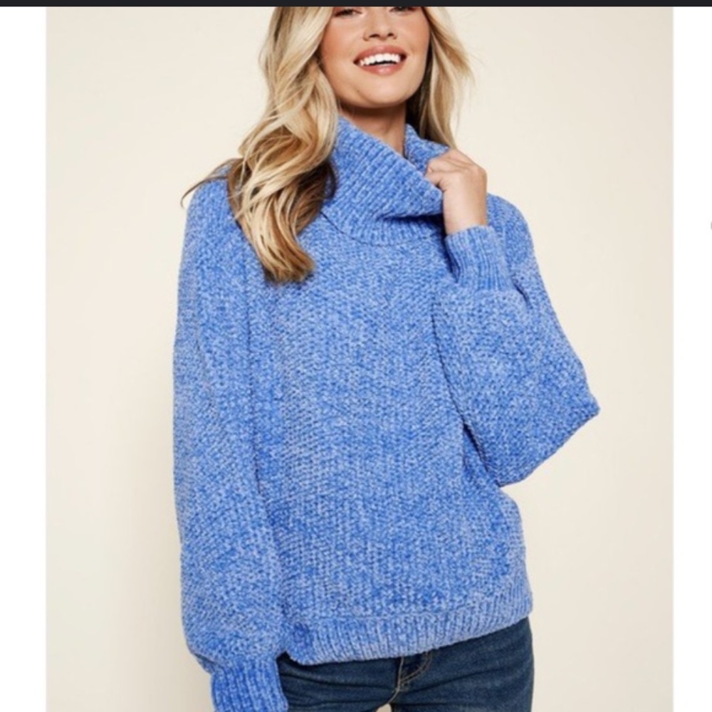50%offw❤️ Sugar lips sugar + lips blue Raphaela Chenille Sweater S NWT
